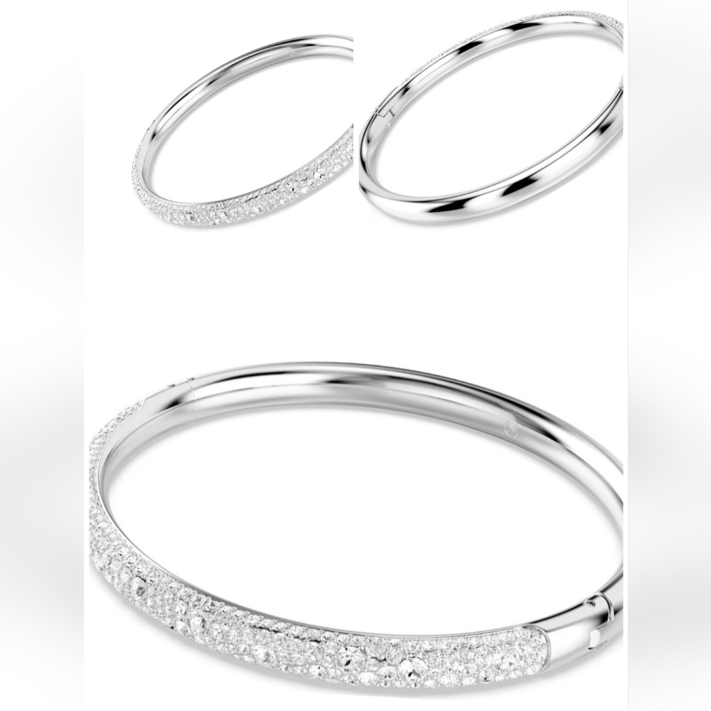 NEW AUTHENTIC GENUINE SWAROVSKI TENNIS BANGLE BRACELET CLICK LOCK